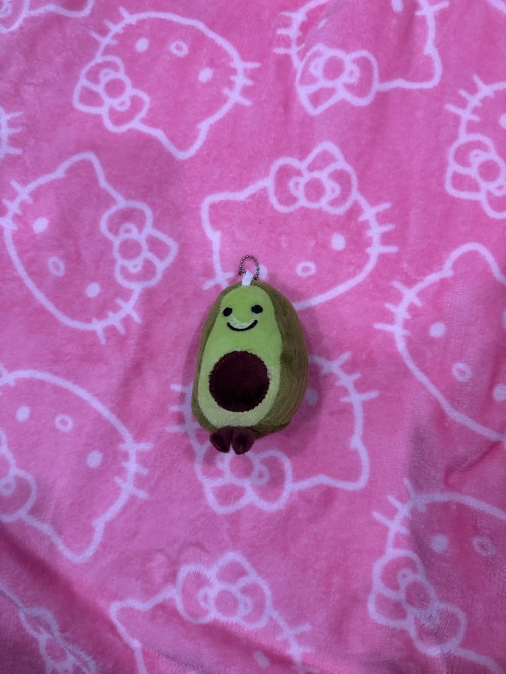 Plush Avocado Keychain - Green and Brown